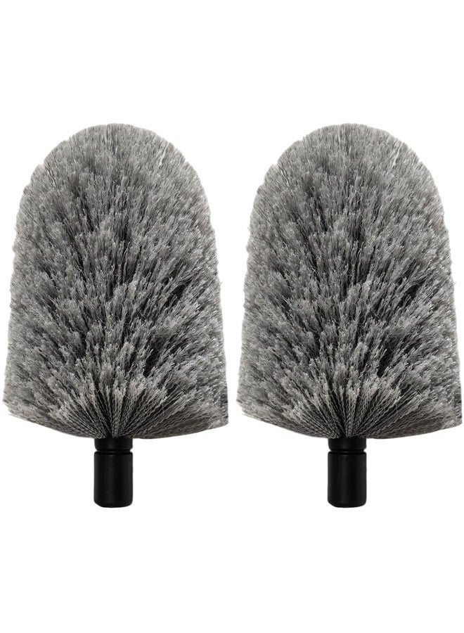 Tonmp 2 Pack Twist-On Cobweb Duster Head, Fits Standard 3/4 inch Threaded Poles, Attachment Spider Web Duster for Outdoor & Indoor Cleaning (Grey) - Image 1